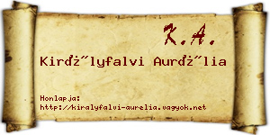 Királyfalvi Aurélia névjegykártya